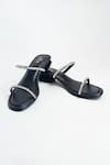 Shop_The Alter_Black Rhinestones Mysha Embellished Slip-on Block Heels _at_Aza_Fashions