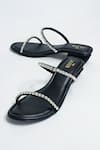 The Alter_Black Rhinestones Mysha Embellished Slip-on Block Heels _at_Aza_Fashions