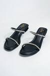 Shop_The Alter_Black Rhinestones Mysha Embellished Slip-on Block Heels 