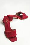 Buy_The Alter_Red Quilted Ashley Slip-on Block Heels 