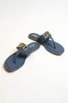 Shop_THE ALTER_Blue Buckled Flats_Online_at_Aza_Fashions