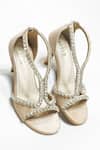 The Alter_Beige Crystals Angela Embellished Strappy Heels _Online_at_Aza_Fashions