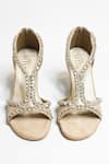 The Alter_Beige Crystals Angela Embellished Strappy Heels _Online