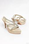 The Alter_Beige Rhinestones Kiara Embellished Platform Stilettos _at_Aza_Fashions