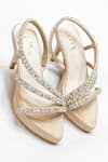 The Alter_Beige Rhinestones Kiara Embellished Platform Stilettos _Online