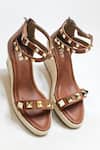 Shop_The Alter_Brown Studs Asher Studded Wedges _at_Aza_Fashions