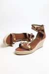 Buy_The Alter_Brown Studs Asher Studded Wedges _Online_at_Aza_Fashions