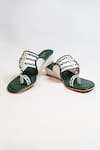 Buy_The Alter_Green Two Tone Kohla Wedges _at_Aza_Fashions