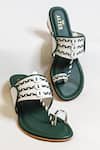 Shop_The Alter_Green Two Tone Kohla Wedges _at_Aza_Fashions