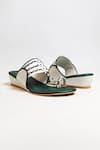 Shop_The Alter_Green Two Tone Kohla Wedges _Online_at_Aza_Fashions