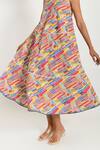 Buy_Rias Jaipur_Multi Color 100% Organic Cotton Hand Block Printed Sleeveless Dress _Online_at_Aza_Fashions
