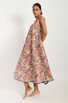 Shop_Rias Jaipur_Multi Color 100% Organic Cotton Hand Block Printed Sleeveless Dress _Online_at_Aza_Fashions