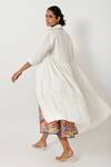 Buy_Rias Jaipur_Off White 100% Organic Cotton Solid Shawl Lapel Jacket _Online_at_Aza_Fashions