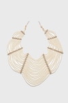 Shop_Tarun Tahiliani_Ivory Zircon Swarovski Pearl Waterfall Necklace _at_Aza_Fashions