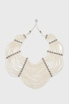 Buy Ivory Zircon Swarovski Pearl Multi Layered Waterfall Necklace by ...
