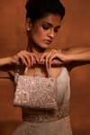 Buy_Tarun Tahiliani_Pink Swarovski Pearl Floral Embroidered Frame Bag_Online_at_Aza_Fashions