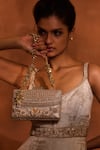 Buy_Tarun Tahiliani_Tyre Cut Bead 3d Floral Embroidered Clutch _Online_at_Aza_Fashions