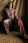 Shop_Aseem Kapoor_Multi Color Mushroom Twill Printed And Zahra Sweatshirt & Trouser Set 