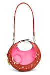 Buy_Immri_Red Halo Celestia Crescent Bag _at_Aza_Fashions