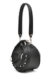 Shop_Immri_Black Halo Crescent Shaped Handbag _Online_at_Aza_Fashions