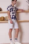 Shop_Lacquer Embassy_Off White Rayon Printed Floral Masseto Shirt  