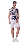 Lacquer Embassy_Off White Rayon Printed Floral Masseto Shirt  _Online