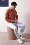 Buy_Lacquer Embassy_Orange Cotton Plain Tartine Shirt _Online_at_Aza_Fashions