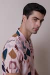 Buy_Lacquer Embassy_Pink Rayon Printed Abstract Terlato Pattern Shirt _Online_at_Aza_Fashions