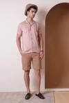 Buy_Lacquer Embassy_Pink Rayon Threadwork Uyuni Placed Shirt _at_Aza_Fashions