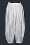 Shop_Gulabo by Abu Sandeep_Off White Jamdani Embellished Gota Border Salwar _Online_at_Aza_Fashions