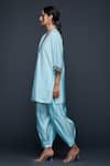 Buy_Gulabo by Abu Sandeep_Blue Jamdani Embellished Gota Salwar _Online_at_Aza_Fashions