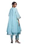 Buy_Gulabo by Abu Sandeep_Blue Jamdani Embellished Gota Round Placement Layered Kurta  