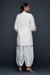 Shop_Gulabo by Abu Sandeep_Off White Jamdani Embellished Gota V Tunic _at_Aza_Fashions