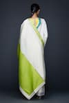 Shop_Gulabo by Abu Sandeep_Off White Cotton Silk Embroidery Jharokha Round Neck Kurta  _at_Aza_Fashions