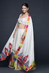 Gulabo by Abu Sandeep_Off White Cotton Silk Embroidery Gota Color Block Border Dupatta  _Online_at_Aza_Fashions