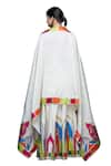 Shop_Gulabo by Abu Sandeep_Off White Cotton Silk Embroidery Gota Color Block Border Dupatta  _Online_at_Aza_Fashions