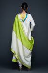 Shop_Gulabo by Abu Sandeep_Off White Cotton Silk Placement Embroidery Gota Dupatta _at_Aza_Fashions