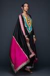 Gulabo by Abu Sandeep_Black Cotton Silk Placement Embroidery Gota Two Tone Dupatta  _Online_at_Aza_Fashions