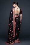 Shop_Gulabo by Abu Sandeep_Black Viscose Chanderi Silk Embellished Floral Embroidered Saree _at_Aza_Fashions
