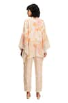 Buy_Soup by Sougat Paul_Off White Linen Printed Floral Band Collar Zinnia Shirt And Pant Set  