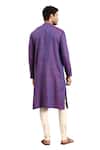 Buy_Mayank Modi - Men_Purple 100% Linen Embroidered Bead Placket Kurta With Pant 