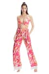 Buy_Kai Resortwear_Orange Luxe Cotton Print Sorbet Straight Pant  _at_Aza_Fashions