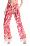 Kai Resortwear_Orange Luxe Cotton Print Sorbet Straight Pant  _Online_at_Aza_Fashions