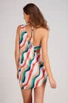 Shop_Kai Resortwear_White Luxe Crepe Printed Stripe Nautica Cover Up  _at_Aza_Fashions