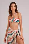 Buy_Kai Resortwear_White Luxe Crepe Printed Stripe Nautica Wave Sarong  _Online_at_Aza_Fashions