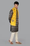 Buy_Gaurav Katta_Yellow Modal Silk Embroidered Zardosi Nehru Jacket _Online_at_Aza_Fashions