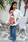 Buy_Tasuvure_White Polyester Printed Dandelion Abstract Collar Shirt _at_Aza_Fashions