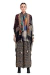 Aseem Kapoor_Multi Color Jacket Veni Bandhej Print Embellished Flared Trouser Set  _Online_at_Aza_Fashions