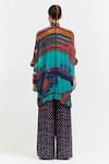 Shop_Aseem Kapoor_Multi Color Kuru Sequin Paisley Yoke Trapeze Kurta With Flared  _at_Aza_Fashions