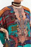 Buy_Aseem Kapoor_Multi Color Kuru Sequin Paisley Yoke Trapeze Kurta With Flared  _Online